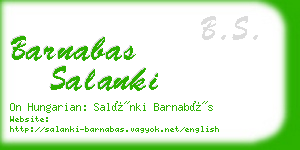 barnabas salanki business card